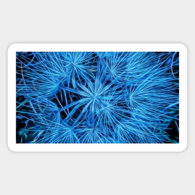 onion seed head in glowing blue style Sticker by mister-john